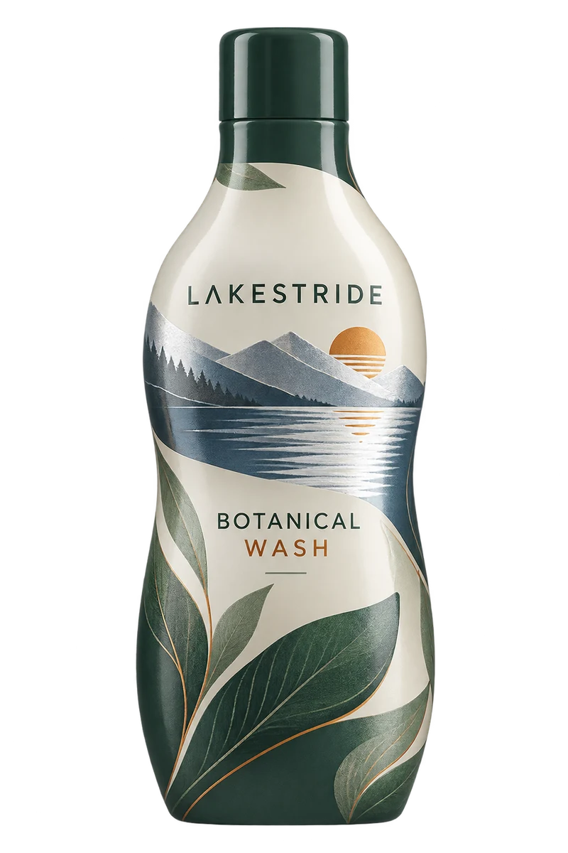 Matte and gloss UV · PVC cast concept with fictional LAKESTRIDE branding.