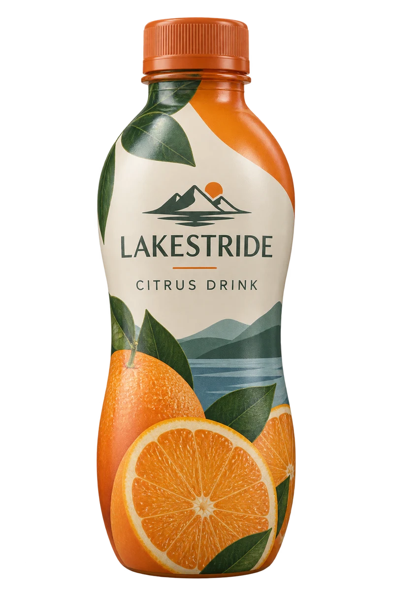 Matte UV · 40 micron PVC cast concept with fictional LAKESTRIDE branding.